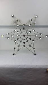 lot 76 image: Molecular Structure Model Star-Shaped Brass Rods silver Jewel circles