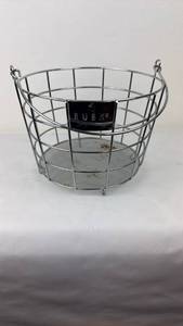 lot 80 image: Rusk Wire Basket with Handles and Mesh Bottom