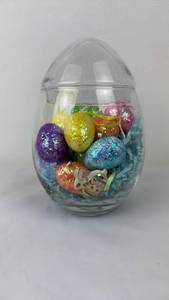 lot 85 image: Easter Egg Decorations Set Glitter Eggs in Clear Plastic Capsule