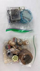 lot 90 image: Sewing & Needlework Supplies Lot Thread Spools Coats & Clark Bobbins Tools