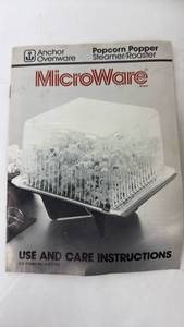 lot 96 image: Anchor Ovenware MicroWare Popcorn Popper SteamerRoaster