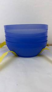 lot 102 image: Blue Plastic Bowls Set of 4