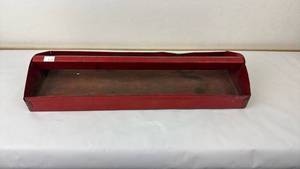 lot 118 image: Red Metal Storage Box Container Tray