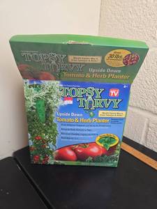 lot 129 image: Topsy Turvy Upside Down Tomato & Herb Planter