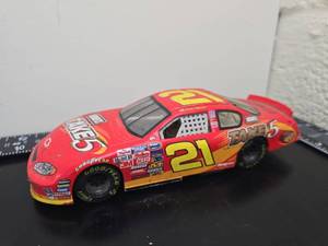 lot 184 image: Diecast Race Car #21 Red Yellow Hersheys Take 5 NASCAR Model