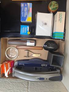 lot 190 image: Office Supply Lot Stapler Tape Dispenser Index Cards Labeling