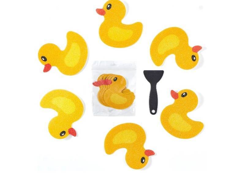 lot 38985 image: 20 PCS Non Slip Bathtub Stickers, Cute Duck Creature Shower Stickers for Kids, Bathtub Non Slip and Adhesive Decals Scraper for Safety Bathroom Tubs, Shower Floor - Retail $10