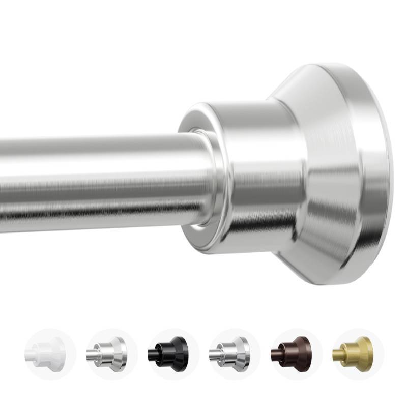 lot 38961 image: Shower Curtain Rod, 31-76 Inch Adjustable Tension Shower Rod - Retail $20