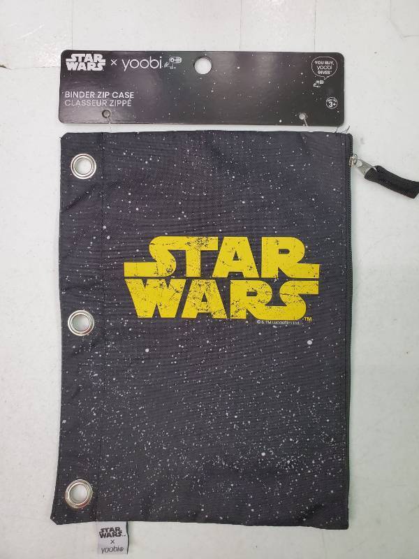 lot 39010 image: Star Wars x Yoobi Binder Zip Case - Retail $8