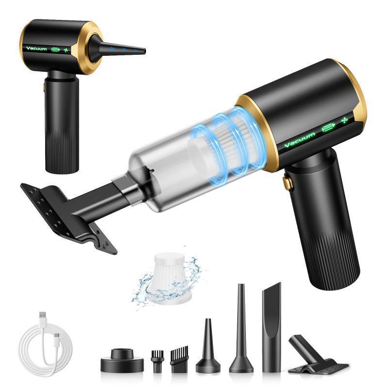 lot 47122 image: Cordless Car Vacuum Cleaner 7-in-1 & 16000Pa Suction - Ink Black - Retail $40