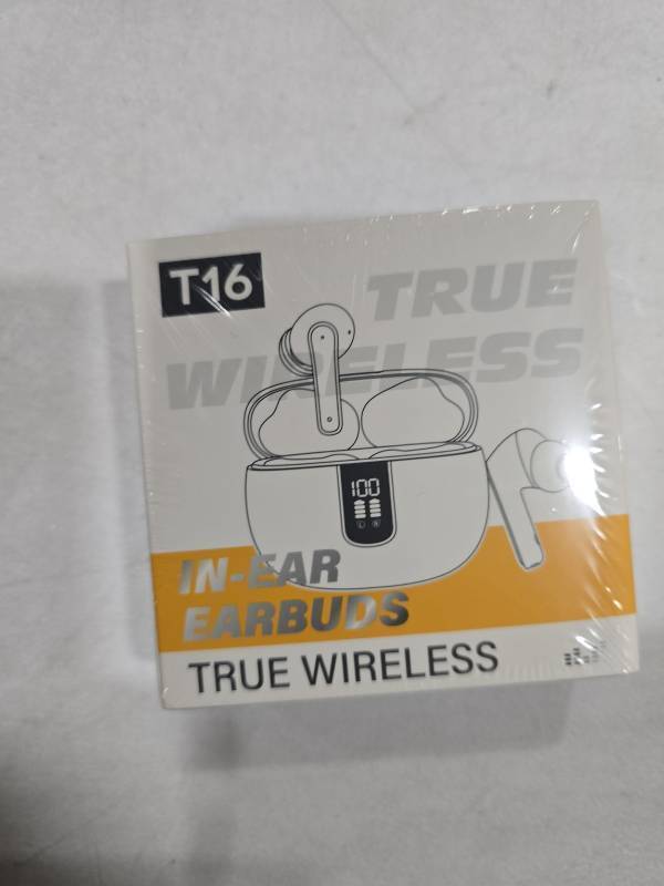 lot 2589 image: T16 True Wireless In-Ear Earbuds Black Model X0047QLX19
