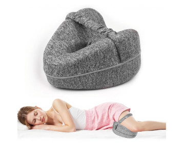 lot 3169 image: Memory Foam Knee Pillow for Side Sleepers,Ergonomic Side Sleeping Leg Pillow, Relieving Knee Leg Pain,Back, Hip, Ankle Pain(Dark Grey)