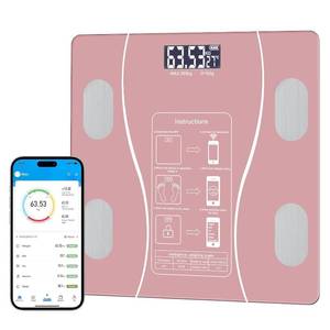 lot 7044 image: Intelligent Body Fat Scale - BMI, Body Fat, Muscle Mass, Pink