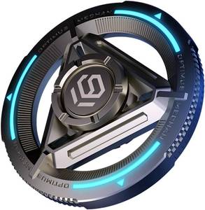 lot 7067 image: Metal Fidget Spinner for Kids and Adults, High Speed, Silent, Glowing Blue