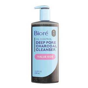 lot 7075 image: Biore Deep Pore Charcoal Face Wash For Oily Skin, 11.45 fl oz