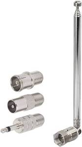 lot 7083 image: Superbat FM Telescopic Antenna Kit 75  Unbal F-Type Connector TVAMFM Radio