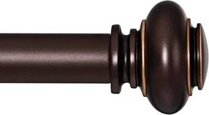 lot 7089 image: SIMEWIN Bronze Curtain Rods for Windows 48-84 in, 1 in Diameter, Adjustable