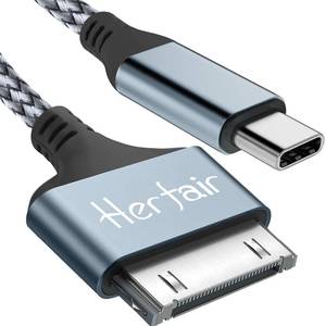 lot 7096 image: Herfair 30 Pin to USB C Charger Cable Braided Cord for Charging & Data Sync