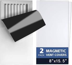 lot 7100 image: Magnetic Vent Covers 8 x 15.5 (2 Pack) for Floor, Wall Vents