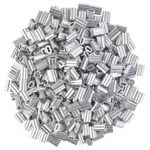 lot 7117 image: 300pc Aluminum Crimping Loop Sleeve Ferrule for 116 Wire Rope