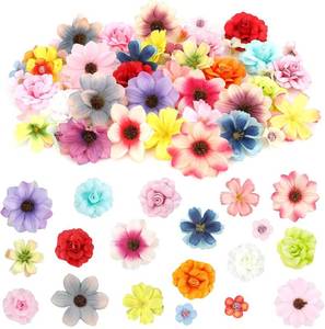 lot 7139 image: Faux Flower Heads Mini Artificial Silk Flowers for DIY Crafts   Peony