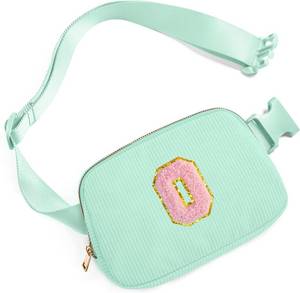 lot 7256 image: Gitus Belt Bag Fanny Pack Crossbody for Teens - Personalized Gifts (Mint) Letter