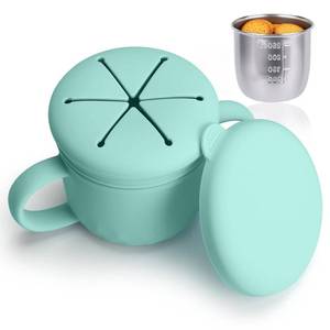 lot 7279 image: Snack Cups for Toddlers, Spillproof Stainless Steel Snack Containers with Lid