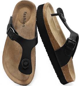 lot 7350 image: Women Arch Support Thong Sandals with Footbed & Adjustable Buckle Straps 245
