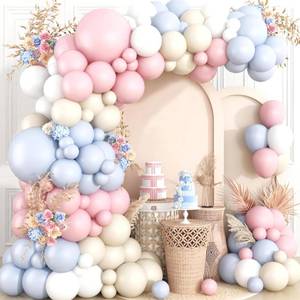 lot 7391 image: KUKUTrue Purple Pink Balloon Garland Kit, 108 Pcs Pastel Balloons
