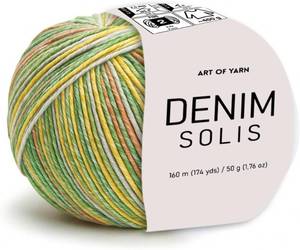 lot 7468 image: Variegated Yarn 55% Cotton, 45% Polyacrylic, 50g 160m Ocean Mist Solis Pack 1