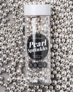 lot 7471 image: Sweet Spell Silver Edible Pearl Sprinkle Balls for Cake Decorating