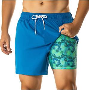 lot 7512 image: BRISIRA Mens Swim Trunks 5-Inch Quick-Dry with Compression Liner, Pockets XL