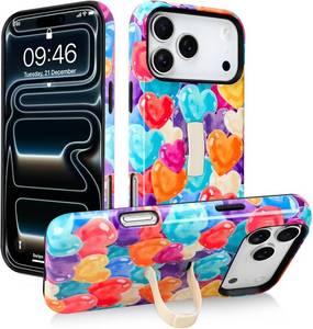 lot 7524 image: Gukalong Phone Case for iPhone 17 Pro 6.3 Inch,Colorful Heart