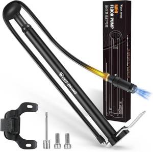 lot 7622 image: Mini Bike Pump, Portable Aluminum 160 PSI Floor Pump for PrestaSchrader