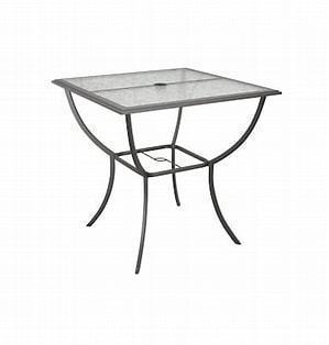 lot 998 image: Glenn Hill 42-in Patio Bar Height Glass Top Patio Table - Retail $149