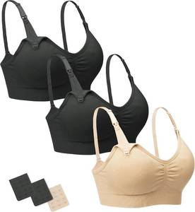 lot 10091 image: Stelle Nursing Bras Maternity Bralette Seamless for Breastfeeding XL