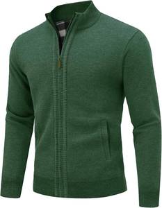 lot 10092 image: Mens Cardigan Sweater Full-Zip Slim-Fit Knitted Lightweight Long Sleeve XL