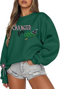 lot 10157 image: Musical Movie Sweatshirt Changed for Good Embroidered Crewneck Witch Large