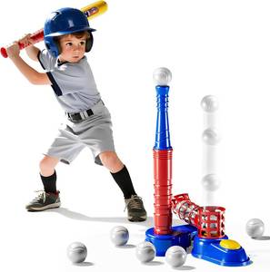lot 10176 image: T Ball Sets for Kids 3-5, Baseball T-Ball Set with 10 Balls