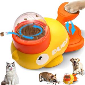 lot 10195 image: Interactive Dog Treat Dispenser Toy, Duck Puzzle Feeder with Button