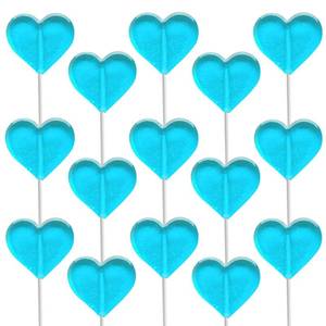 lot 10218 image: Fruidles 300-Count Blue Raspberry Mini Heart-Shaped Lollipops, 5g