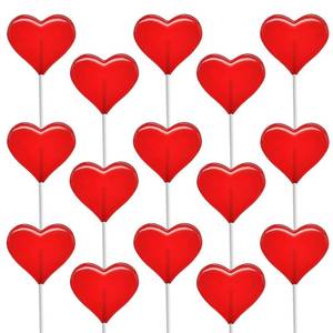 lot 10225 image: Fruidles 60-Count Strawberry Mini Heart Lollipops, Individually Wrapped 5g
