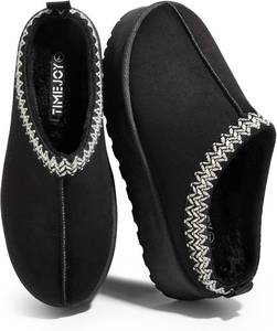 lot 10266 image: Womens Platform Slippers Mini Boots Winter Faux Fur-Lined Anti-Slip (7US)