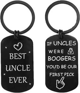 lot 10314 image: Funny Uncle Booger Keychain - Best Uncle Ever Gift  Fathers Day 2pack