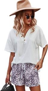lot 10318 image: CORSKI Womens Short Sleeve Sweatsuit Sets 2-Piece V-Neck Tracksuit small