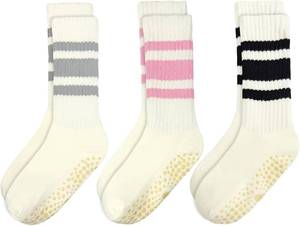 lot 10457 image: Womens Pilates Grip Socks, Non-Slip Polka Dot Heart, Yoga Barre, Size 5-9