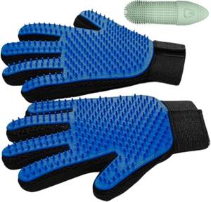 lot 10467 image: Pet Hair Removal Glove for Dogs & Cats, 2-in-1 Deshedding & Massage Mitt