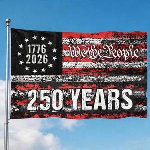 lot 10470 image: 250th Anniversary USA Flag - Double-Sided 3-Ply Patriotic Flag, 3x5 ft