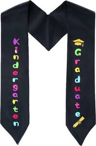lot 10482 image: Kindergarten Graduation Sash 2026 Kids Unisex Satin with Colorful Word