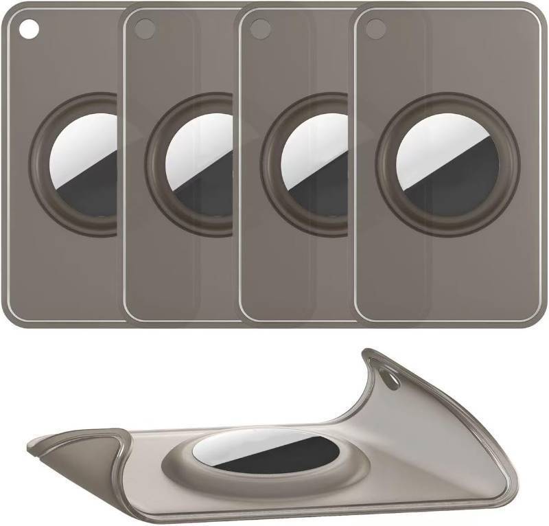 lot 66511 image: 4 Pack Wallet Holder, Ultra Thin & Flexible Card Case for Apple AirTag, Multicolor GPS Tracker Finder Case for Airtag, Slim Insert for Purse, Handbag, Backpack Wallet